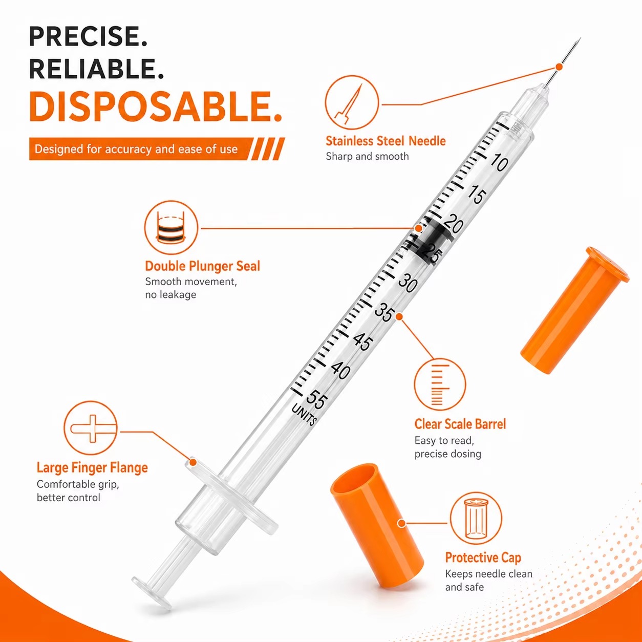 Verpakking met 100 wegwerpspui - Medical Labs recensie en prijs